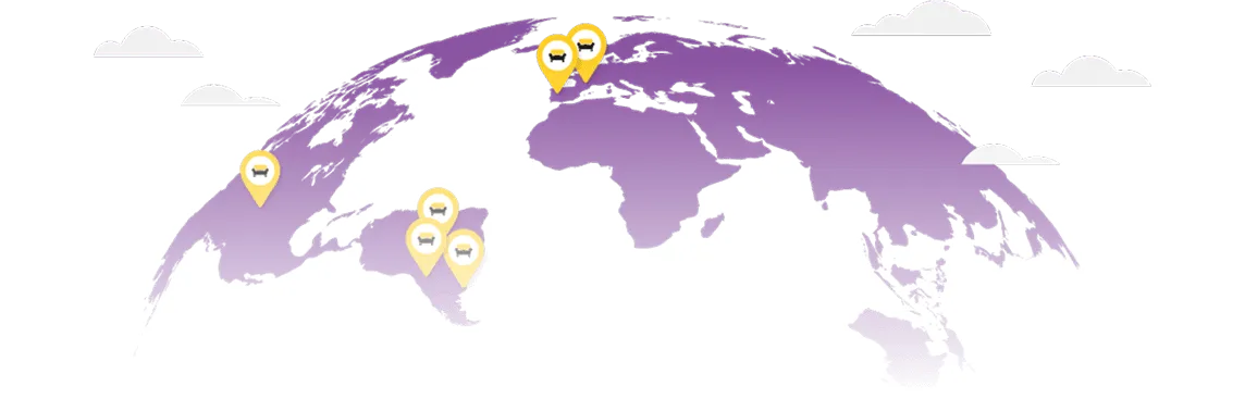 Mapa de presencia global de Doutor Sofá